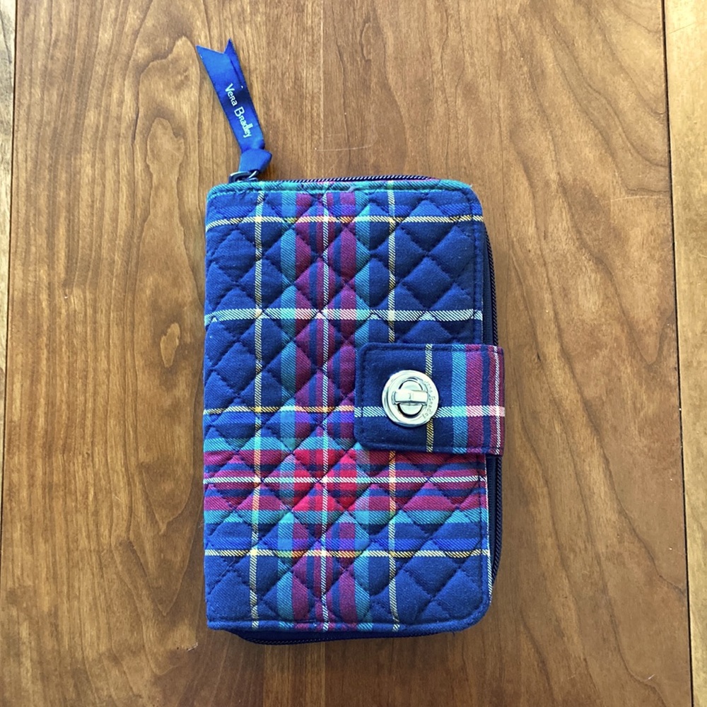 Vera Bradley RFID Turnlock Wallet - Tartan Plaid